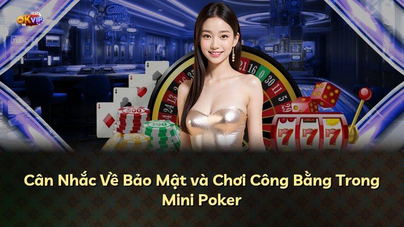 Cân Nhắc Về Bảo Mật và Chơi Công Bằng Trong Mini Poker